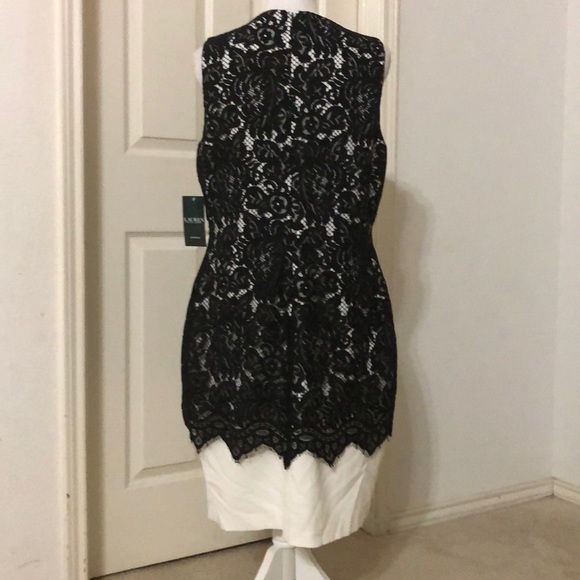 Lauren Ralph Lauren Lace-Overlay Sheath Dress - Picture 6 of 6